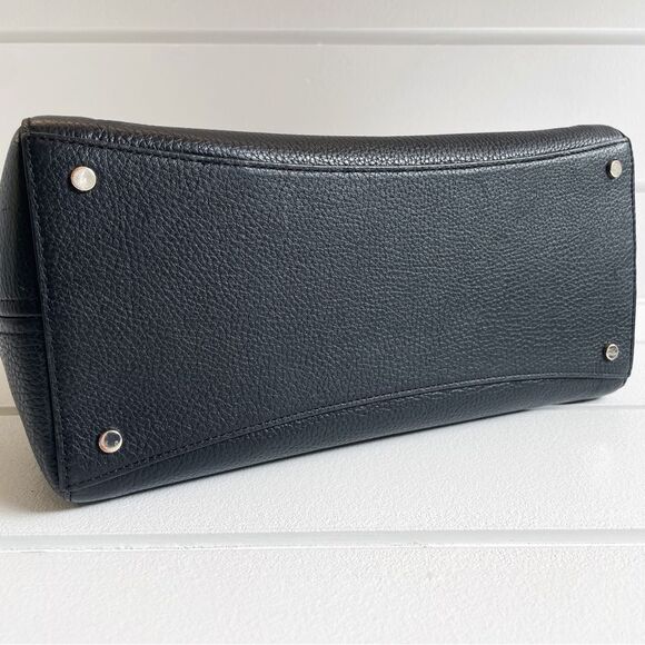 Kate Spade Leila Medium Triple Compartment Satchel Crossbody Bag Black - Picture 9 of 12